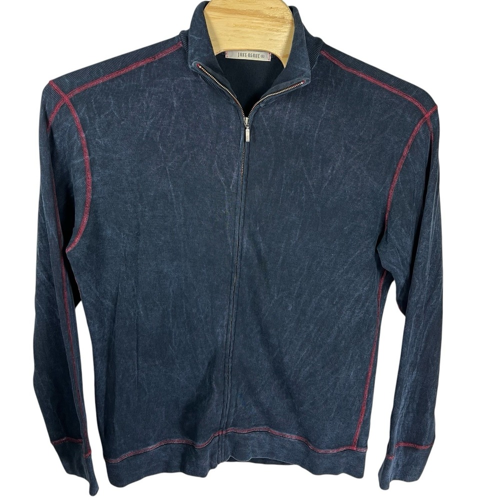 Jake Agave Men XL Navy Speedster K-103 Agavelux Made in USA Full Zip Jacket